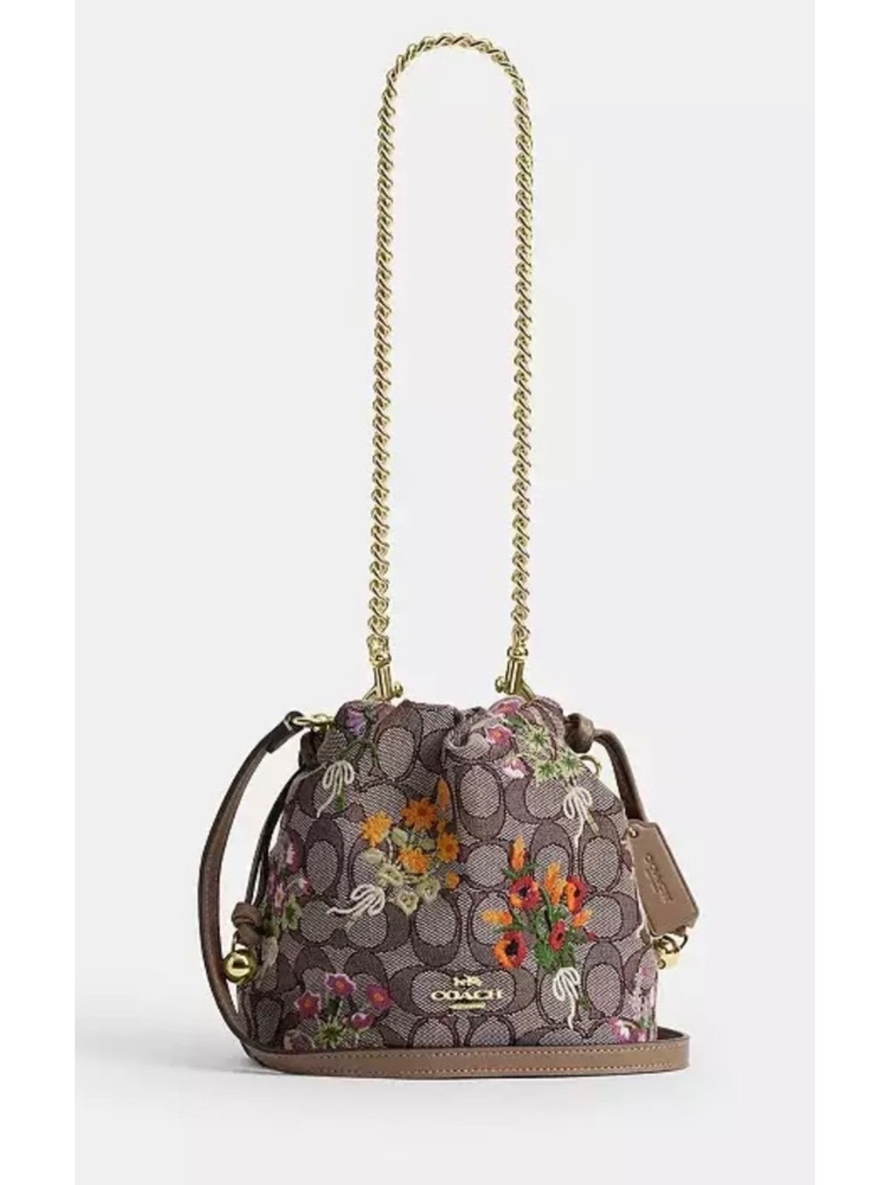 Coach Mini Faye Signature Jacquard Bag with Embroidery NWT Floral